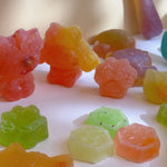 Crystal candy pieces from 11oz large box showing variety of gemstone colors