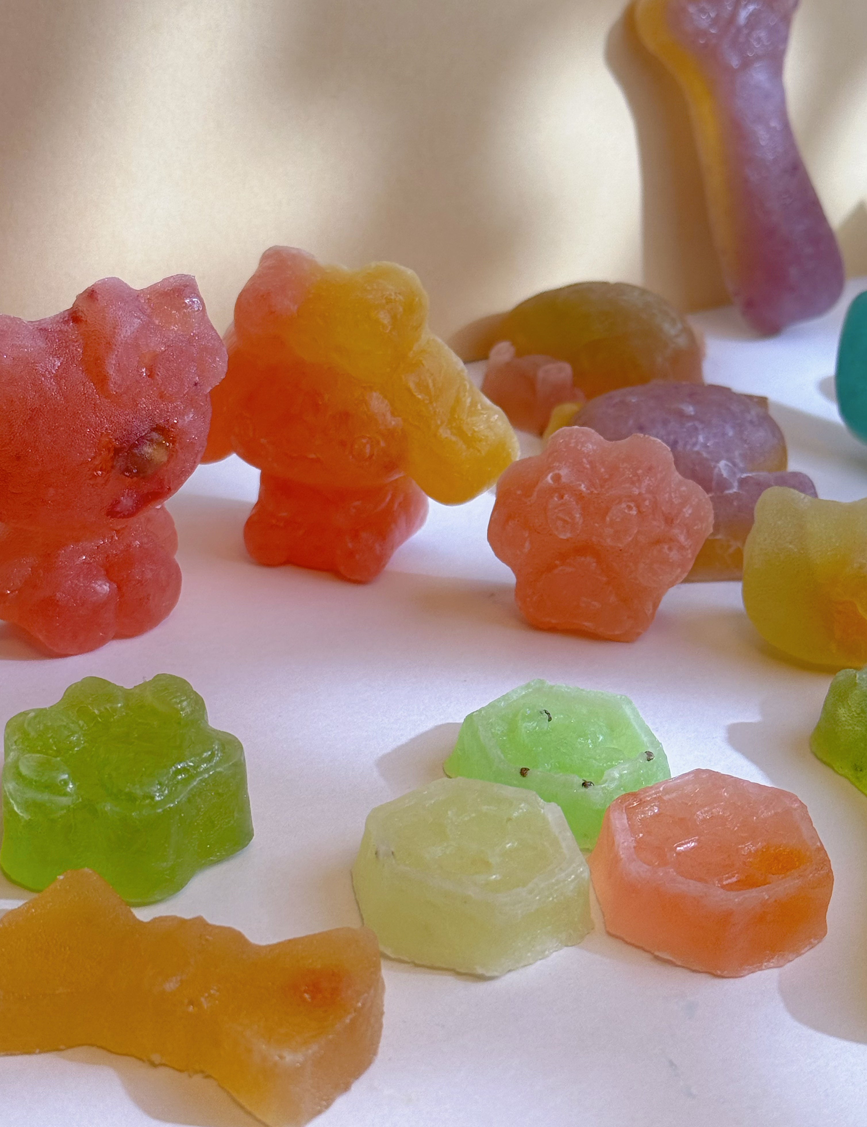 Crystal candy pieces from 11oz large box showing variety of gemstone colors